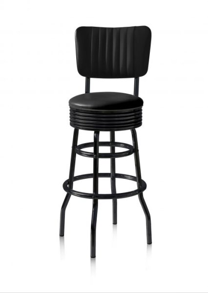 American Diner Barhocker BS-29CB-77 Full Black